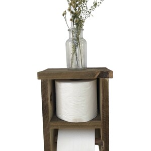 Rustic Toilet Paper Holder, Reclaimed EPAL Pallet Wood, Bathroom accessories. image 3