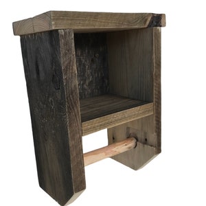 Rustic Toilet Paper Holder, Reclaimed EPAL Pallet Wood, Bathroom accessories. image 5