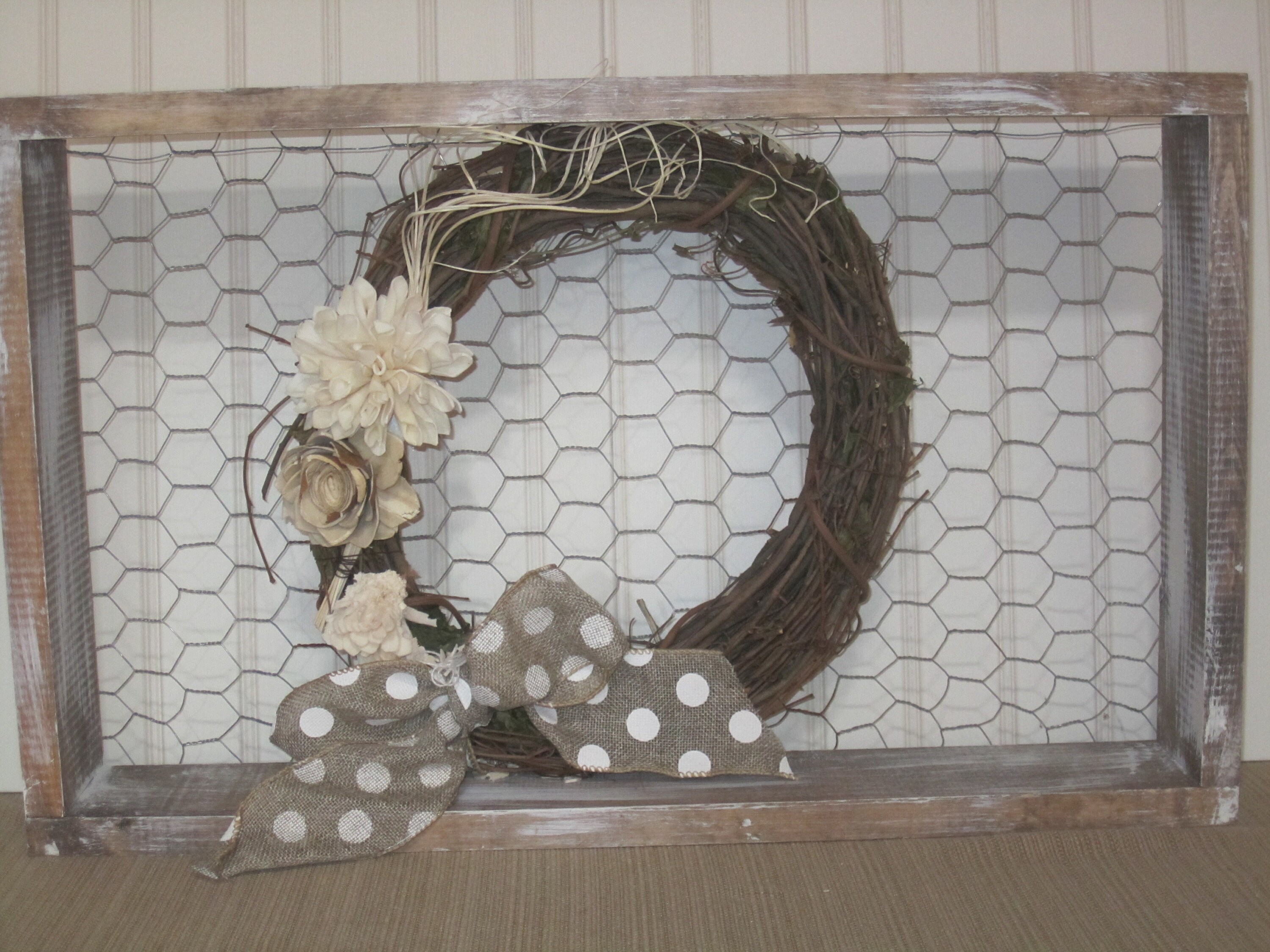 Chicken Wire Wall Shelf/ Farmhouse Chicken Wire Decor/ Wood Etsy