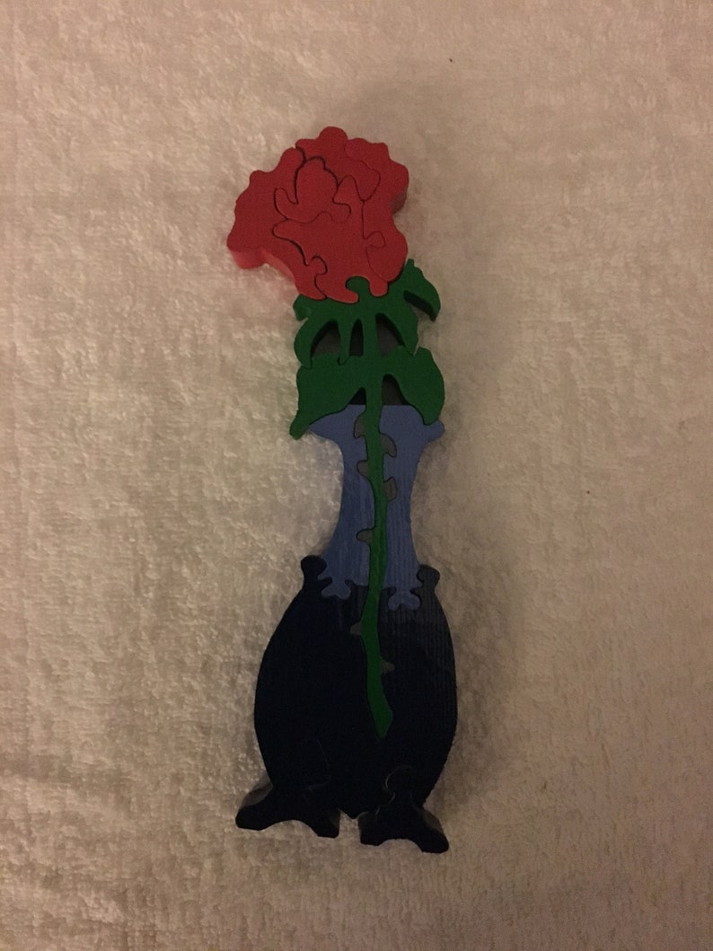 crystal puzzle roses in vase instructions