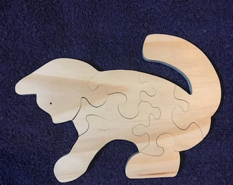 Wooden cat puzzle
