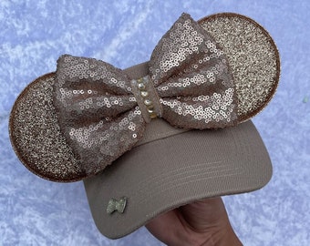 Minnie Mouse inspired, collection sparkly ears, VISORS,  Mouse Ears, mickey ears, Minnie Ears, Disney visor