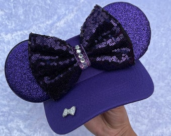 Minnie Mouse inspired, collection sparkly ears, VISORS,  Mouse Ears, mickey ears, Minnie Ears, Disney visor