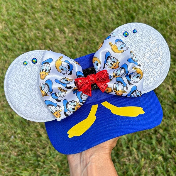 Donald Duck inspired, Mickey Ears, Mouse Ears, Disney mickey ears, Disney visor, Disney parks essentials, Daisy, visor