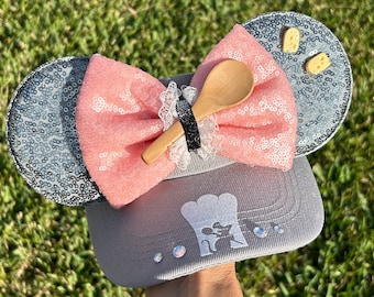 Remy inspired, Mickey Ears, Mouse Ears, Minnie, animal print, mickey ears, Villains, Ratatouille inspired