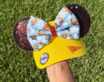 New Russell Inspired Visor, Mouse Ears, Handmade Disney Ears