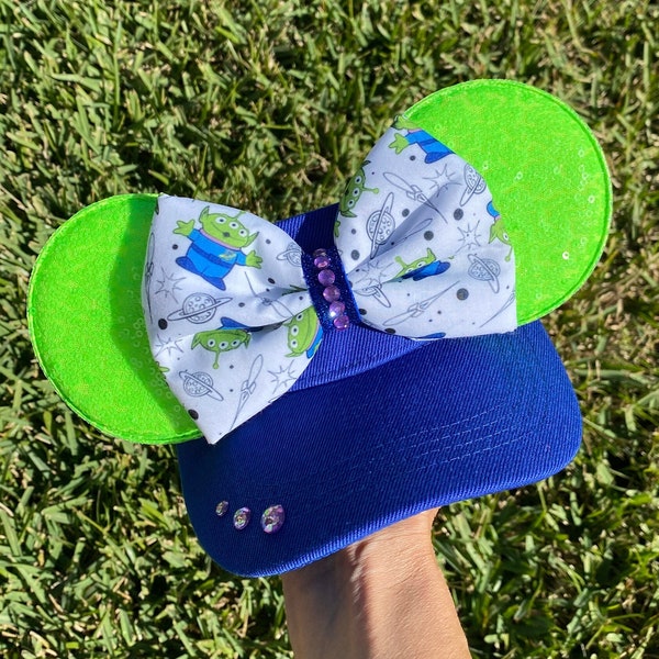 Little green man Inspired visor, Mouse Ears, mickey ears, Minnie Ears, adult, women, disney visor