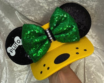 Pluto Inspired visor, disney visor, disney parks essentials, dragon, ears, Minnie Ears