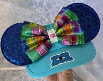 Monster inc Inspired visor, Mouse Ears, mickey ears, Minnie Ears, disney visor, mouse visor, disney park, Sullivan, Mike