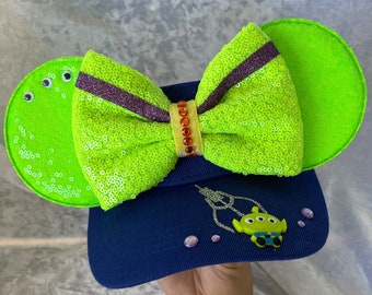 Little green man Inspired visor, New design, Mouse Ears, mickey ears, Minnie Ears, adult, women, disney visor