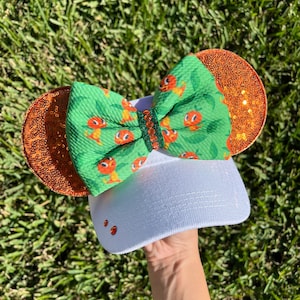 Orange Bird Mouse Ears Visor, Sequin Disney Ears