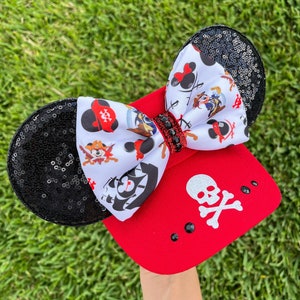 Pirate Inspired visor, disney visor, disney parks essentials, ears, Minnie Ears