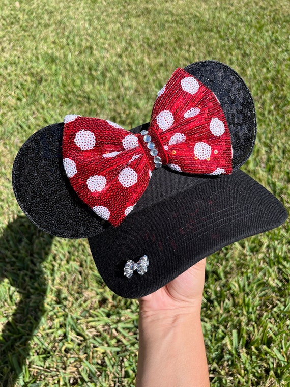 Red Bow Louis V Minnie Ears, Designer Minnie Ears