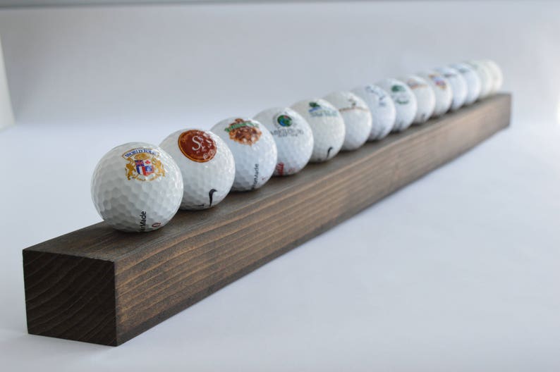 Golf Ball Wall Display Shelf Holder Rustic Natural Etsy