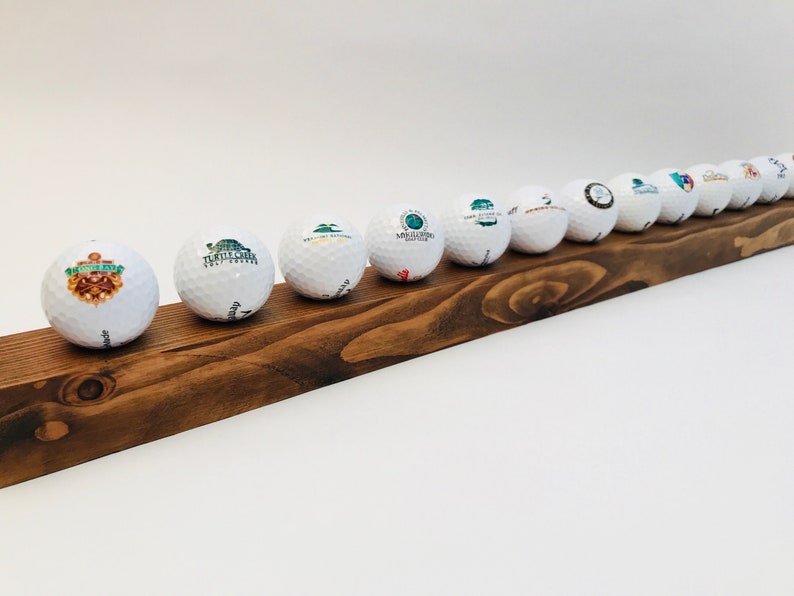 Golf Ball Wall Display Shelf Holder Rustic Natural Etsy