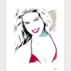Phoebe Cates Art - Celebrity Portraits - Sexy Celebrity - Sexy Style Portrait - Glamour Girl Art - 12 x 18 Prints - Xmas Gift