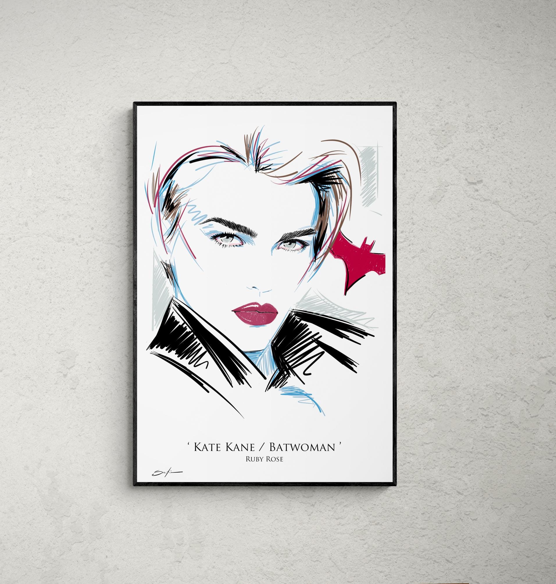 パトリック・ネイゲル肖像画　アート作品 Patrick nagel poster - Etsy 日本
