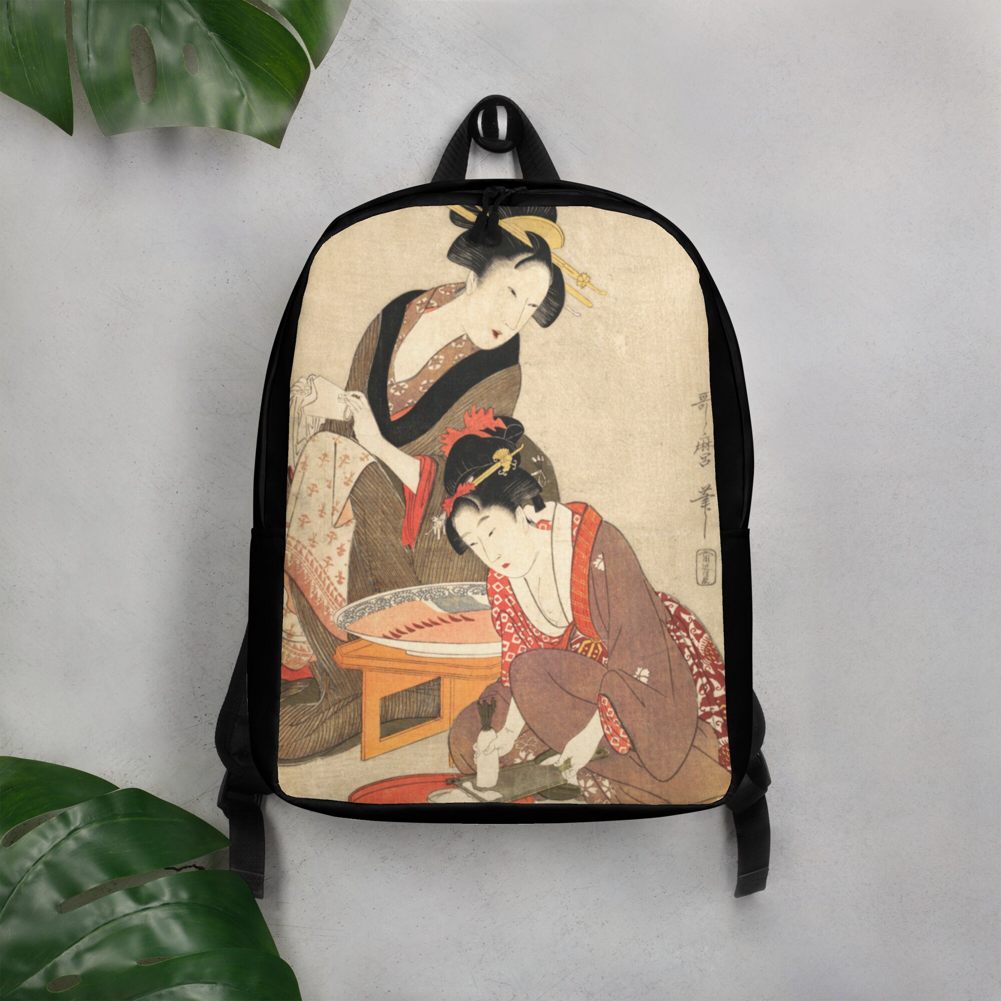 Japanese Art, Asian Art, Vintage Japanese Art, Vintage Asian Art, Classic Asian art, Minimalist Backpack, Backpack, Xmas Gift