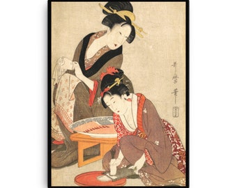 Japanese Art, Asian Art, Vintage Japanese Art, Vintage Asian Art, Classic Asian art, Asian Canvas Print, Asian Wall Art, Xmas Gift