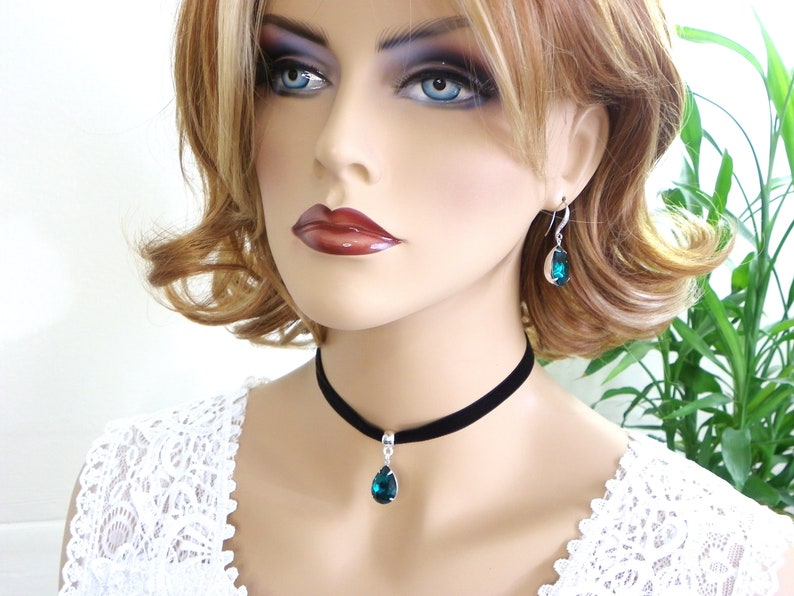 Gigi Teal Mix Choker Necklace main image 1
