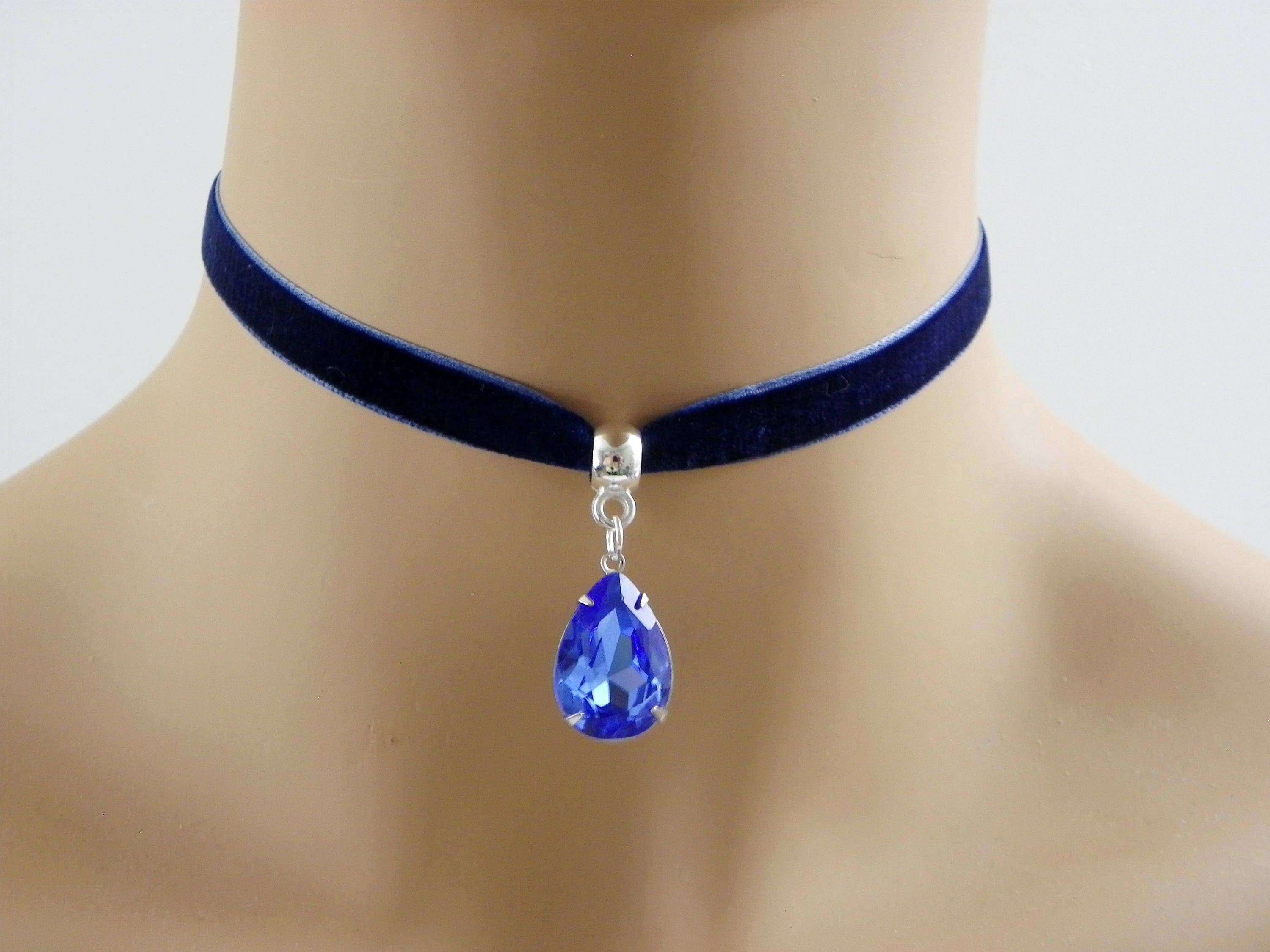 Royal blue choker deals