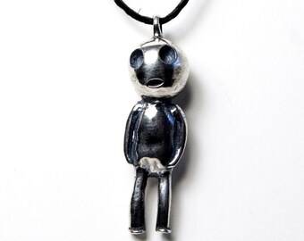 Kodama pendant, Sterling Silver Kodama necklace, tree spirits, forest spirits, forest guardians, Japanese folklore, nature spirits, anime