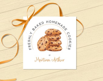 Homemade Cookies Gift Tag: Printable Corjl Template (2.5&quot; x 2.5&quot;)