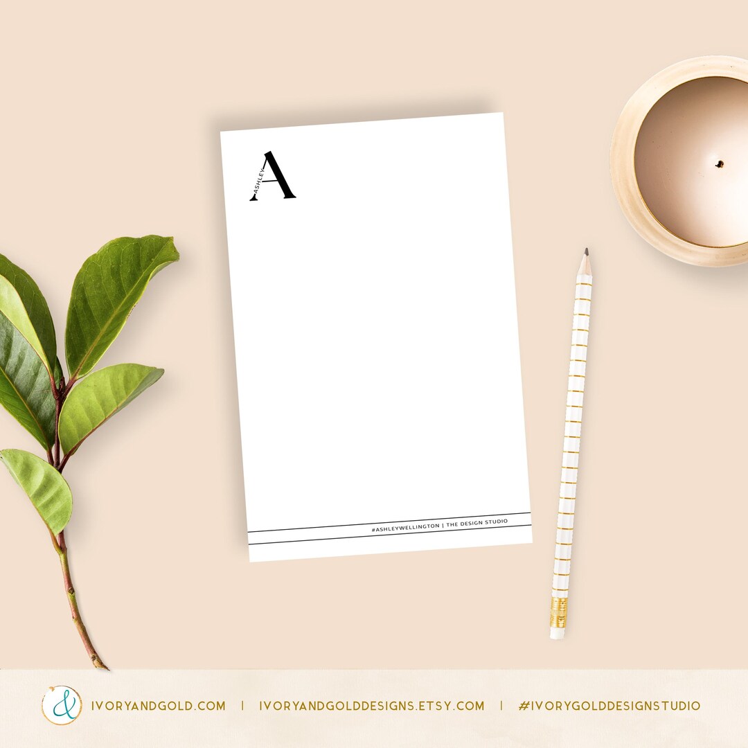 Personalized Modern Notepad: Minimalist Stationery, Professional Memo ...