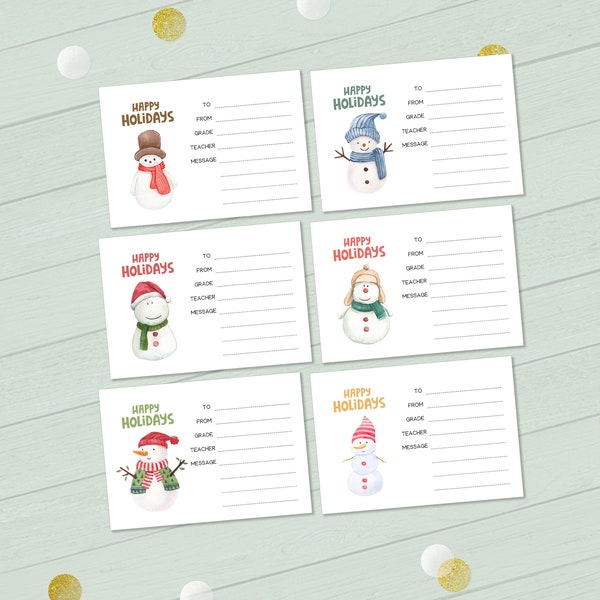 Snowman Candy Grams, School Xmas Grams, Happy Holidays Gram, Merry Christmas Gram, Classroom Winter Holiday Printables | 3118 GM