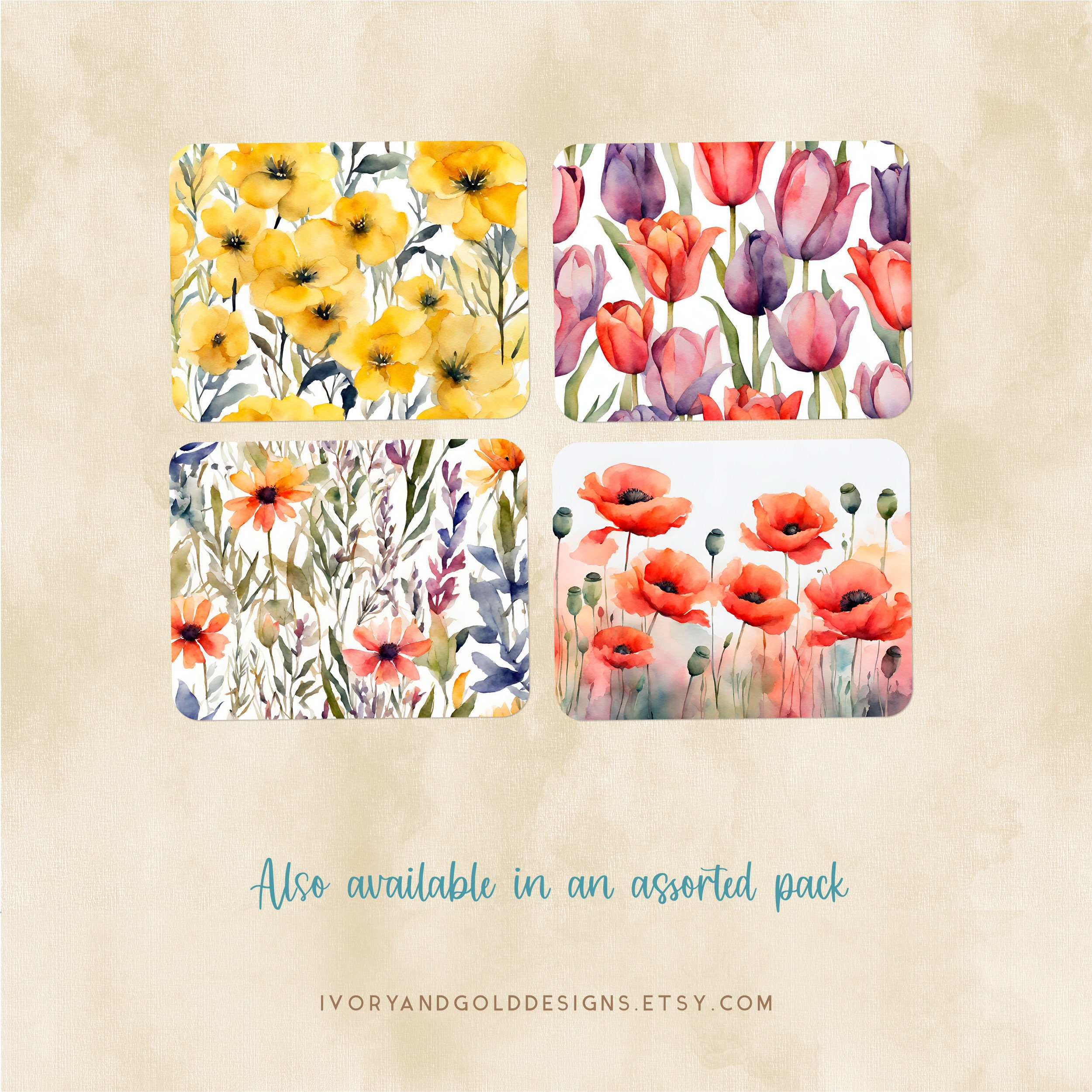 Personalized Floral Stationery Set red Poppy Thank You Note, Flower