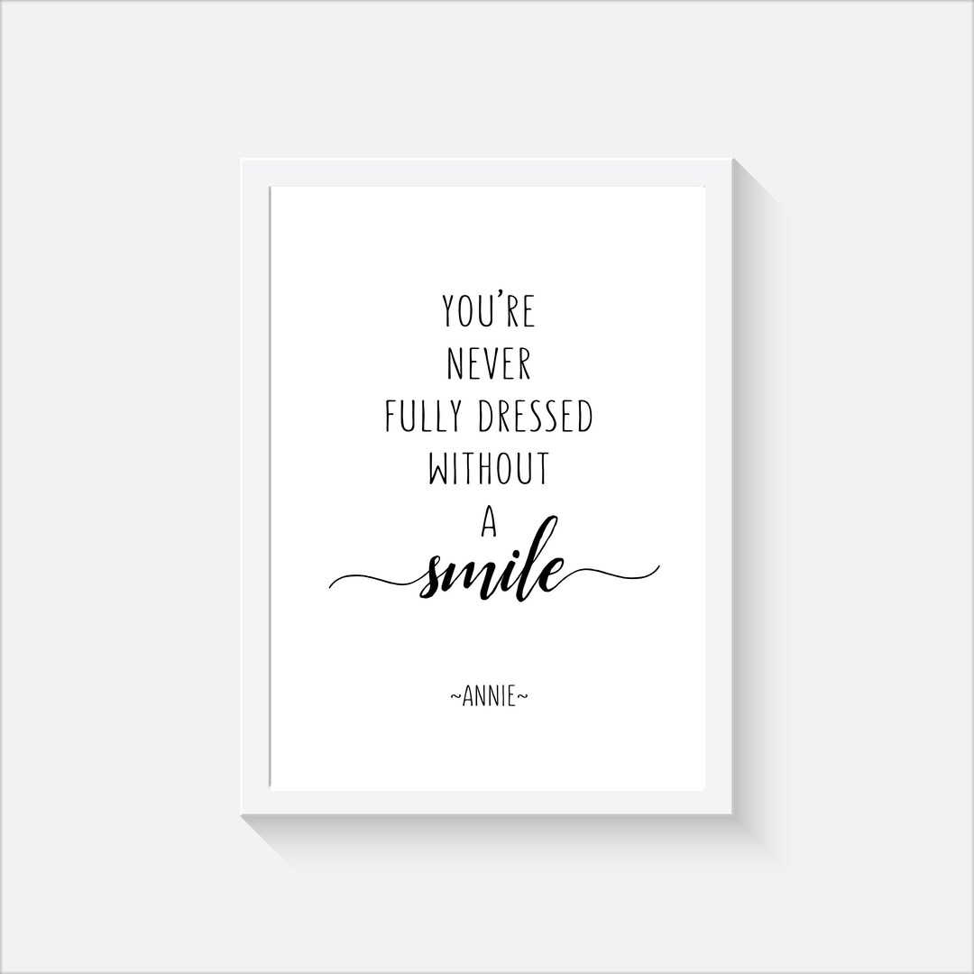 Annie Quote Annie Wall Art Print Annie Movie Hollywood Etsy