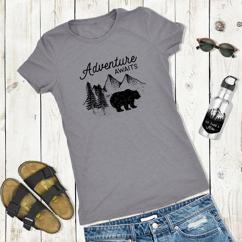 Womens Camping Shirt Adventure Shirts woman mountain shirt Etsy