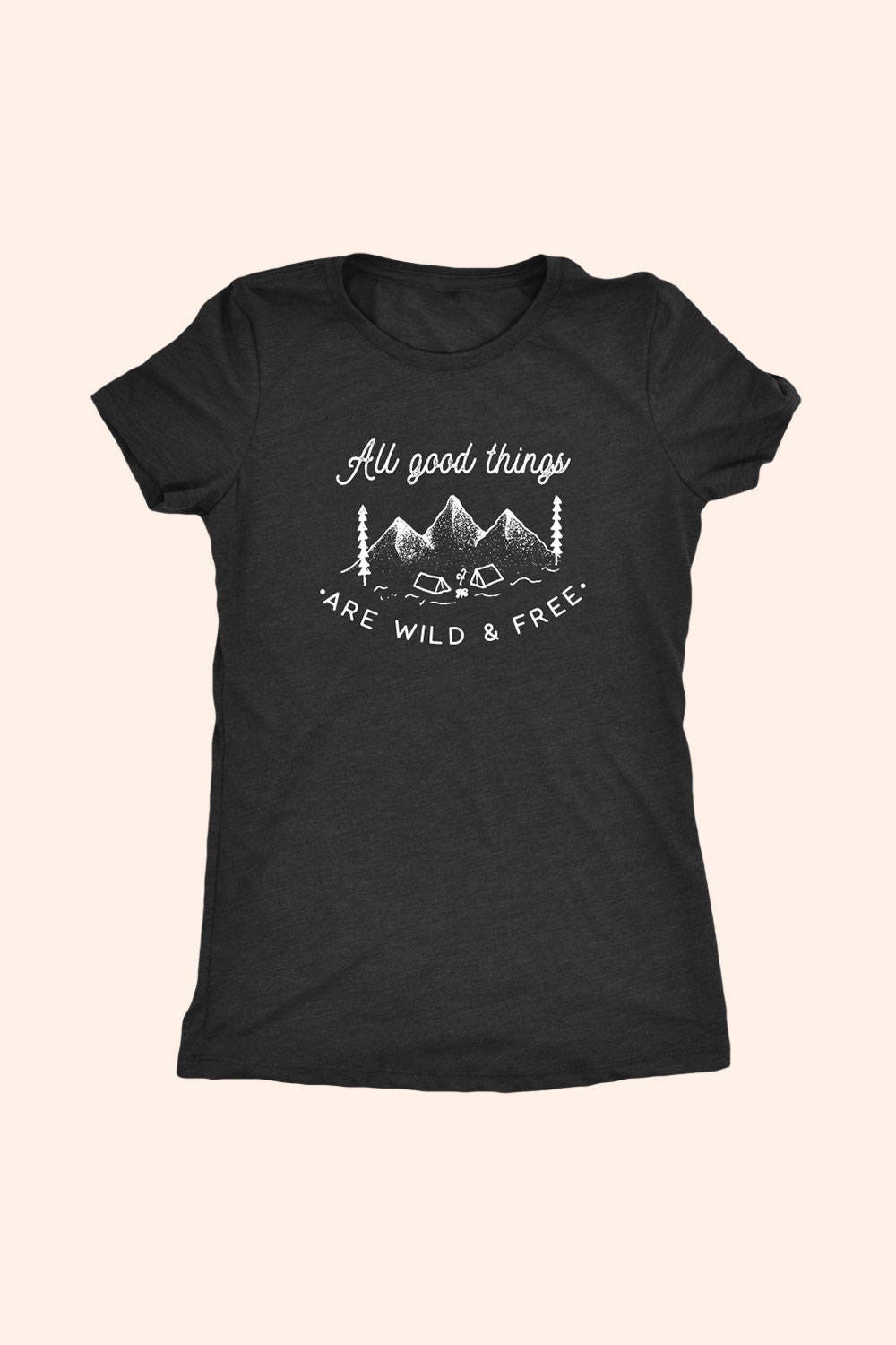 Wild and Free Camping TShirt womens camping shirt hiking Etsy