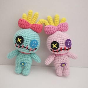 Crochet Scrump Doll Lilo and Stitch Crochet Scrump Keychain