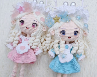 Crochet crossbody bag, amigurumi princess bag, crochet princess bag, crochet princess, crochet doll, amigurumi doll, handmade doll