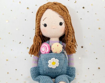 Crochet doll, amigurumi doll, handmade doll, crochet doll for sale, personalized doll, princess doll, stuffed doll, cuddle doll