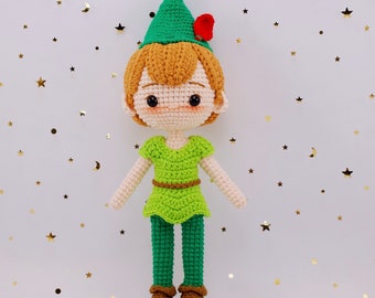 Peter pan dolls, crochet prince doll, amigurumi prince, amigurumi peter pan doll, crochet peter pan doll, handmade peter pan dolls