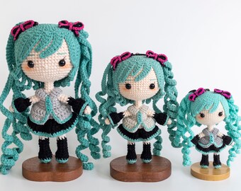 Hatsune Miku Amigurumi Plüsch, gehäkelte Hatsune Miku, handgemachte Hatsune Miku, Hatsune Miku Puppe, Amigurumi Hatsune Miku, Häkelpuppe