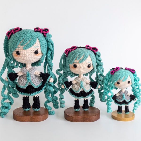 Hatsune miku amigurumi plush, crochet Hatsune miku, handmade Hatsune miku, Hatsune miku doll, amigurumi Hatsune miku, crochet doll