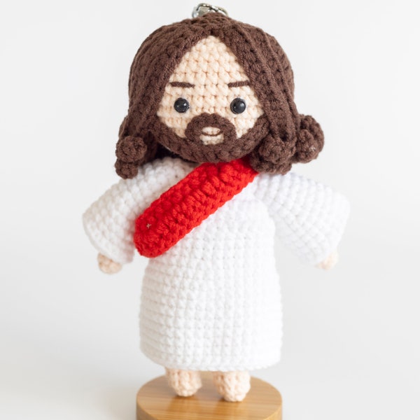 Crochet Jesus Doll, Crochet Catholic Doll, Amigurumi Jesus Doll, First Communion Gift, Baptism Gift, Catholic Baby Gift, Handmade Jesus Doll