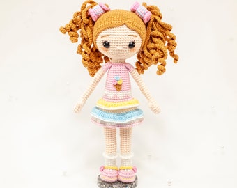 Crochet doll, amigurumi doll, handmade doll, crochet doll for sale, personalized doll, princess doll, stuffed doll, cuddle doll