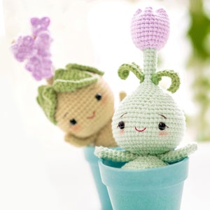 Amigurumi flower bulb doll set,Amigurumi plant decor,Forever Plant,Cute Home Decor,Crochet Flower Bulb,crochet Tulip,Amigurumi Flower Pot image 7