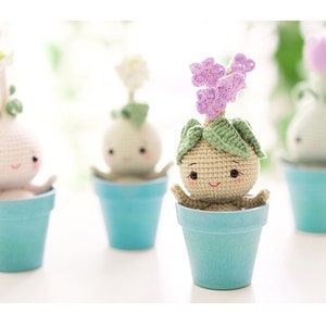 Amigurumi flower bulb doll set,Amigurumi plant decor,Forever Plant,Cute Home Decor,Crochet Flower Bulb,crochet Tulip,Amigurumi Flower Pot image 3