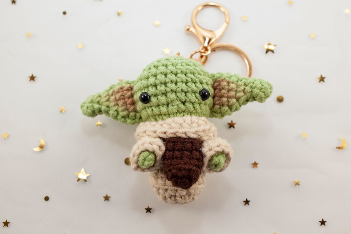 Crochet Baby Yoda Keychain Crochet Baby Yoda Handmade Baby Etsy