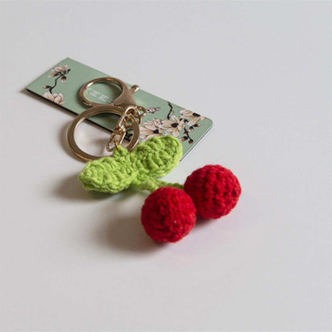 Crochet fruit keychain Amigurumi fruit keychains cherry Etsy