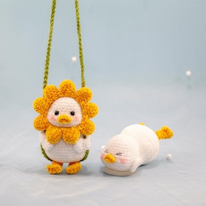 Mignon Balançoire Canard Pendentif，Swinging Duck Ornements de