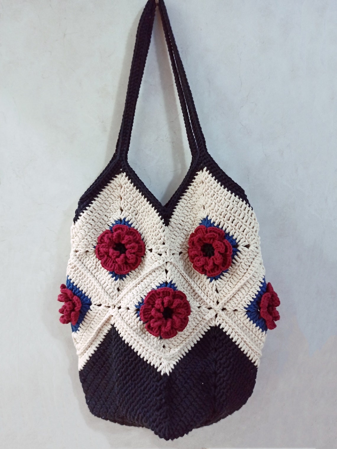 Crochet flower bag amigurumi flower bags crochet bag | Etsy