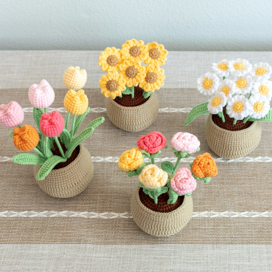 Amigurumi Flower Pot Amigurumi Flower Pot Decor Forever - Etsy
