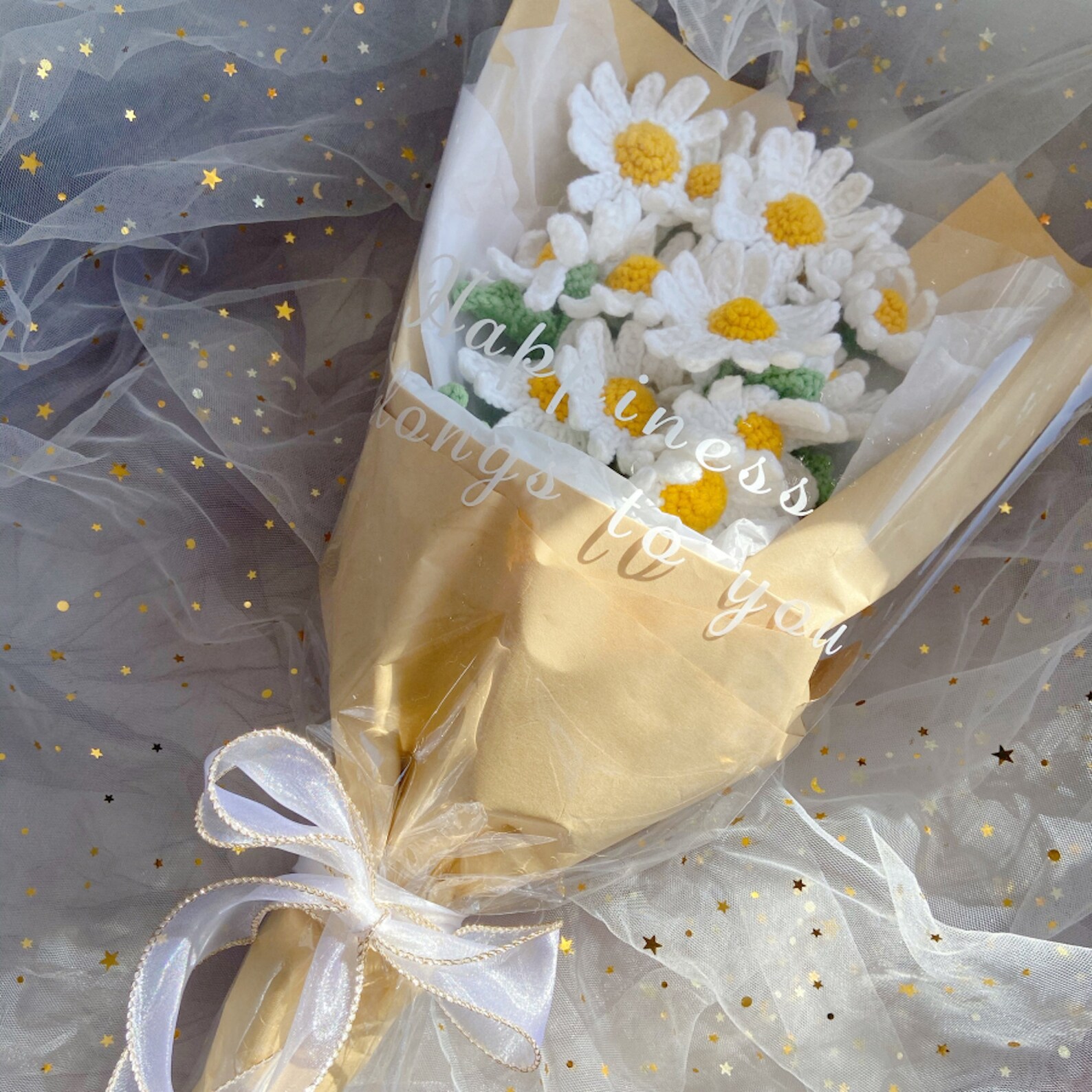 Handmade Daisy Flowers Bouquet Crochet Daisy Flower Bouquet Etsy