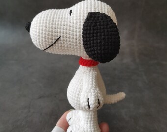 Handmade Snoopy Inspired  Doll, Crochet Snoopy Inspired Amigurumi, Stuffed Plush Snoopy Inspired Doll, Stuffed Plush Dog, Crochet Dog Doll